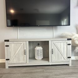 gray wooden tv stand