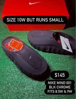 Nike mind slides blk chrome size 10w for pick up