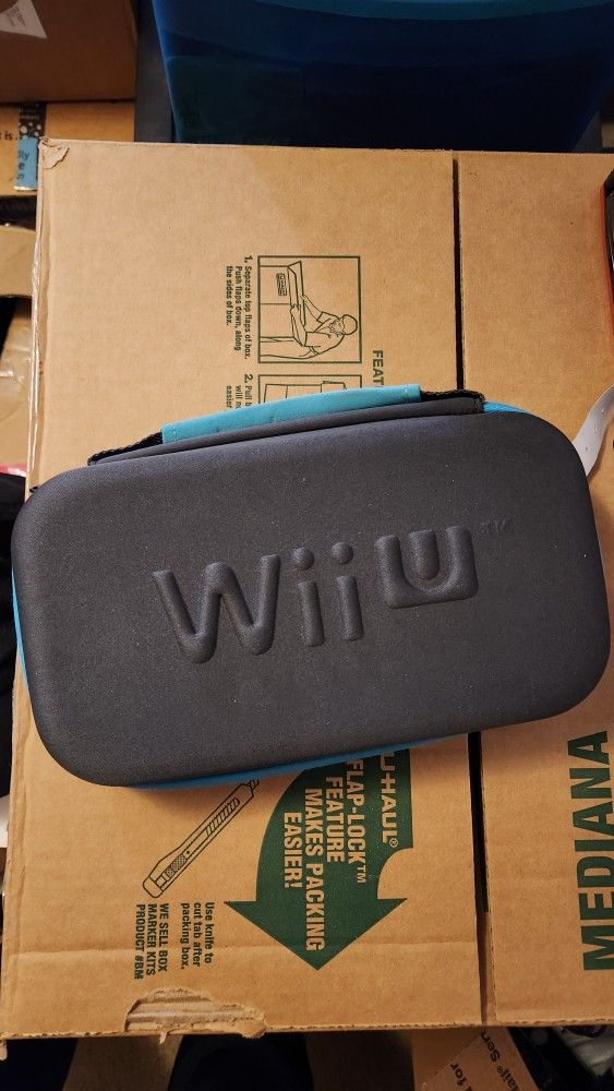 Nintendo Wii U Gamepad Protective Carrying  Case Gray/Blue