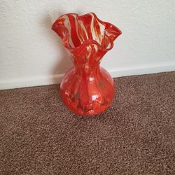 New Marveled Art Glass Vase $75.00