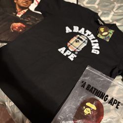 bathing ape shirt, large