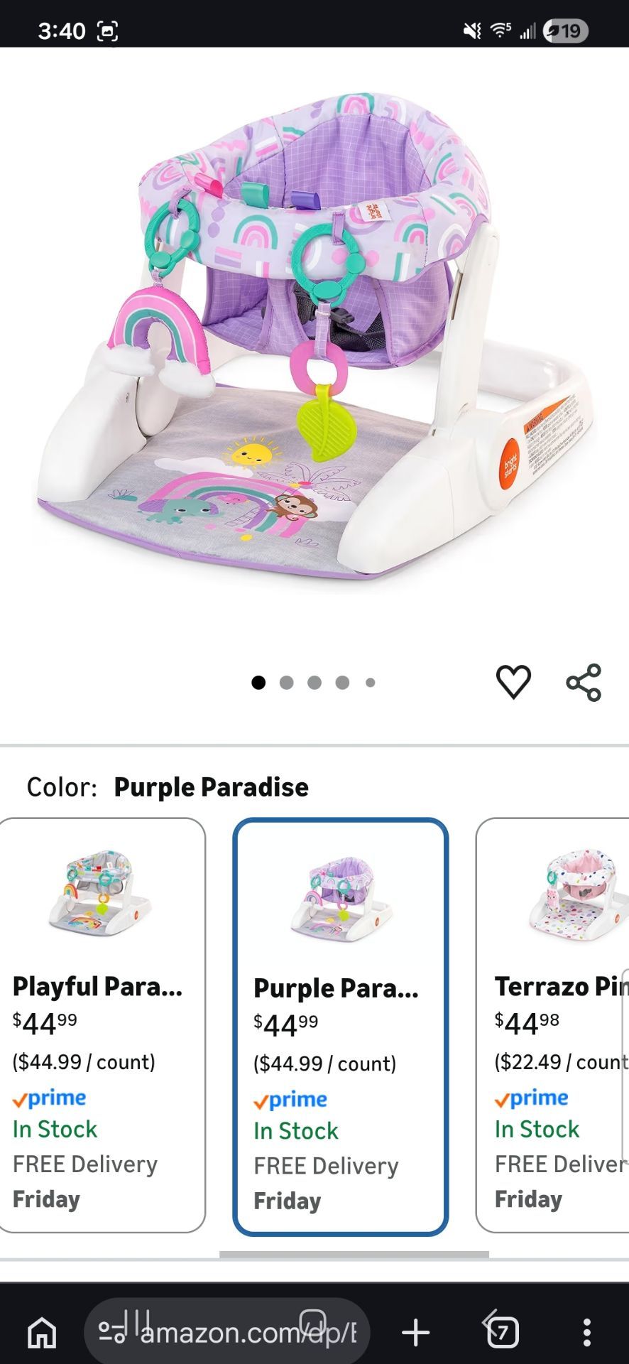Bright Starts Learn-to-Sit Baby Floor Seat