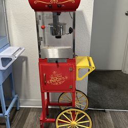 🍿 Old Fashioned Movie Time Popcorn Cart - Great Condition!