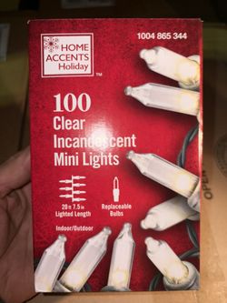 Case Of Home Accent 100 Incandescent, Clear, Mini Lights