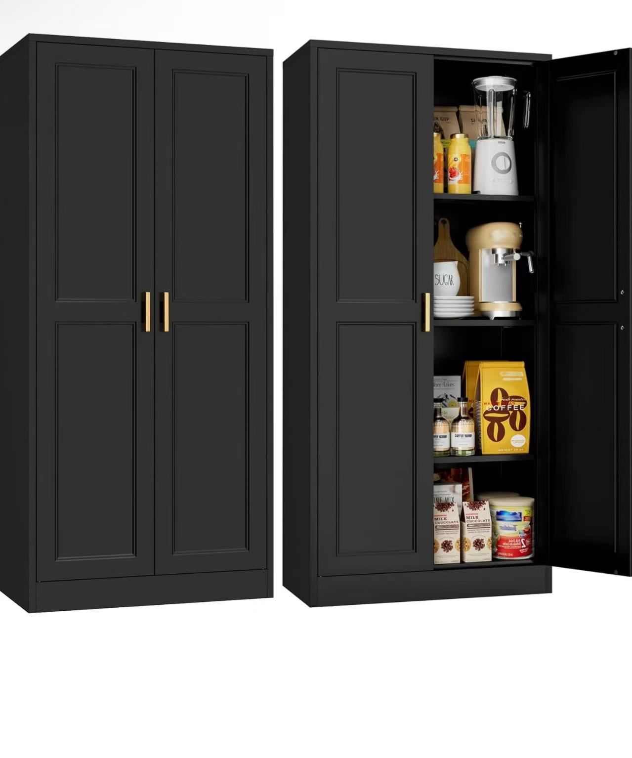 60" Tall Kitchen Storage Cabinet with 2 Doors
