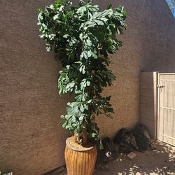 Tall Ornamental Fake Tree For Home Decor (Used)