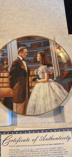 Gone with the Wind collector Plate