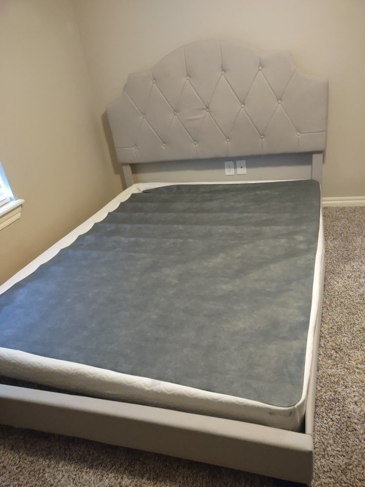 Queen Bedframe, Mattress And Box Spring For Sale