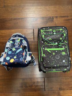 Kids suitcase and backpack