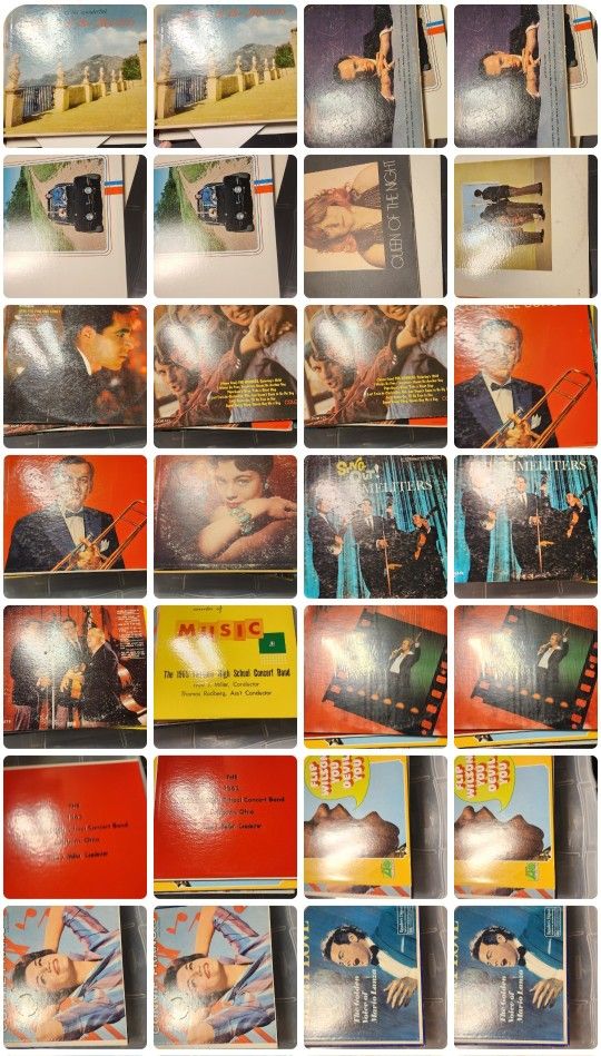 collection of vintage vinyl records