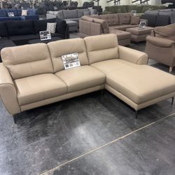 Genuine Leather Sectional Sofa Set