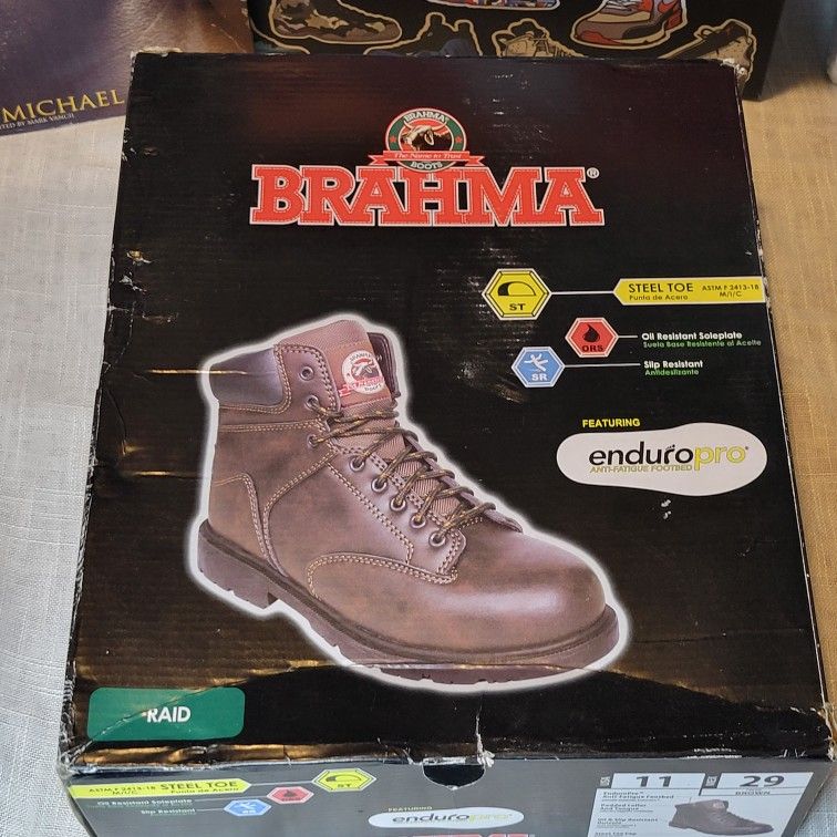 Brahma Steel Toe Work Boots Size 11