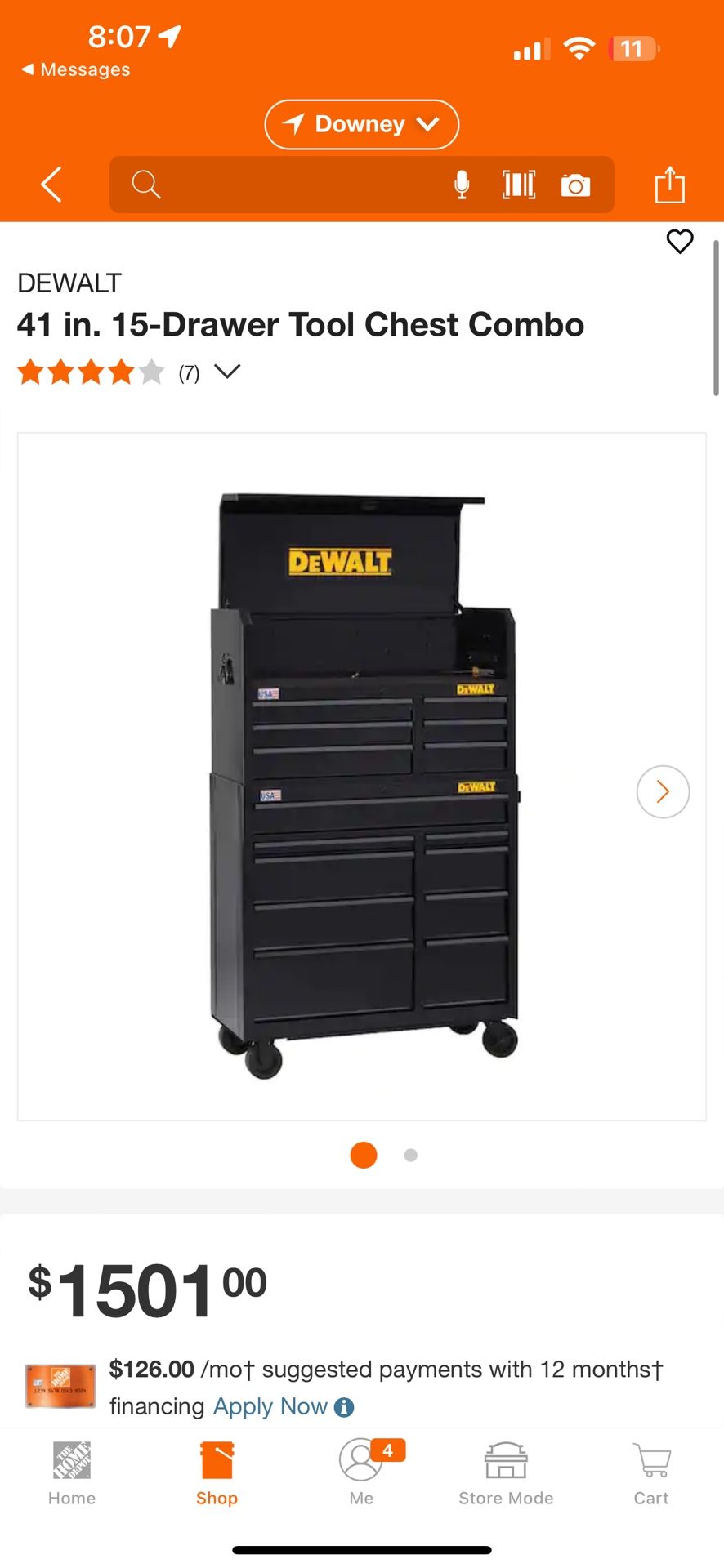 DEWALT 41 in. 15-Drawer Tool Chest Combo