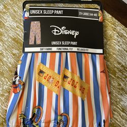 Disney Mickey & Friends Circus Striped Sleep Pants Size 2X 