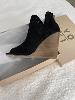 Black Suede Wedges - Brand New