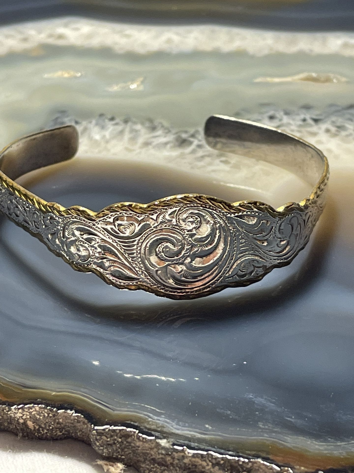 Sterling Silver Crumine Western Cuff Bracelet 