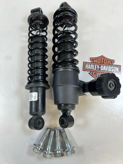 HARLEY TOURING CVO LOW PROFILE 12 IN (LH/RH) ADJUSTABLE SHOCKS 54000114 54000096.  SM9KNT0054