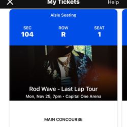 RODWAVE FLOOR CONCERT TICKET FOR DC📍