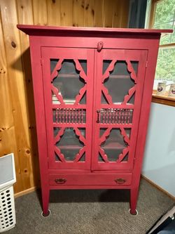 Solid wood storage cabinet