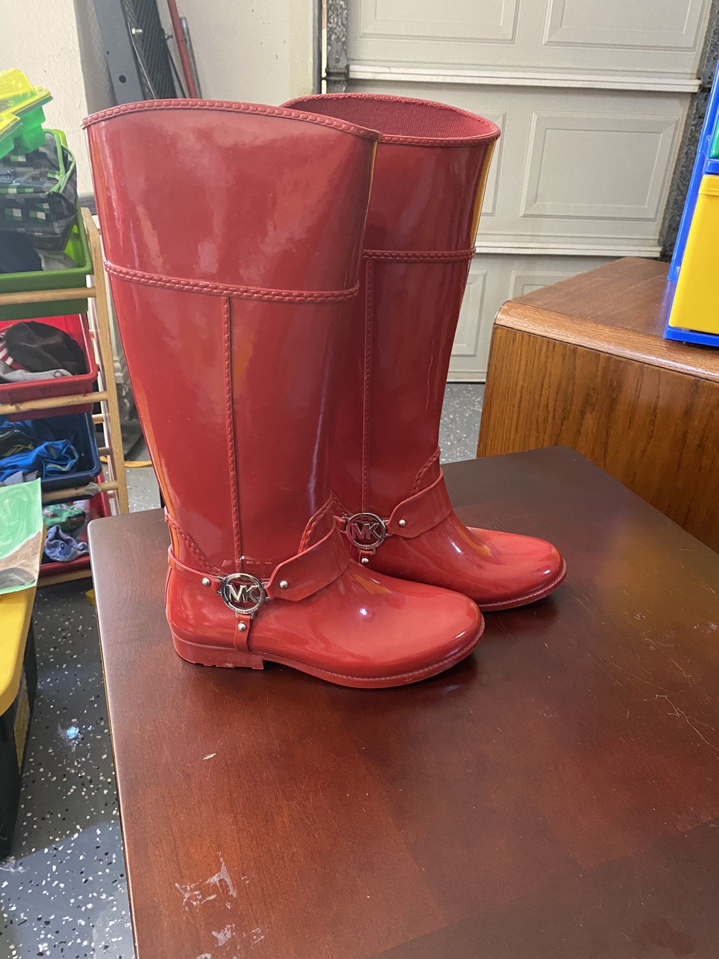 Michael Kors Red Rain boots 