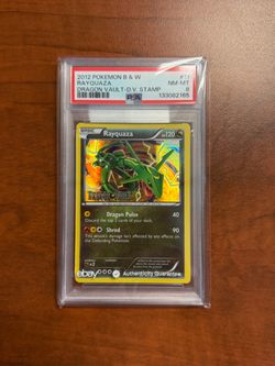 RAYQUAZA DRAGON VAULT STAMP 2012 PSA 8