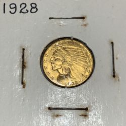 1928 $2.50 Indian Head Gold US Coin