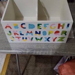 White Wood Storage Container 