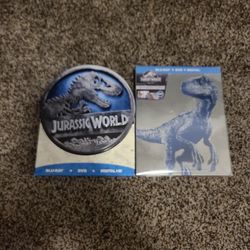 Jurassic World And Jurassic World Fallen Kingdom Blu Ray Steel Cases 