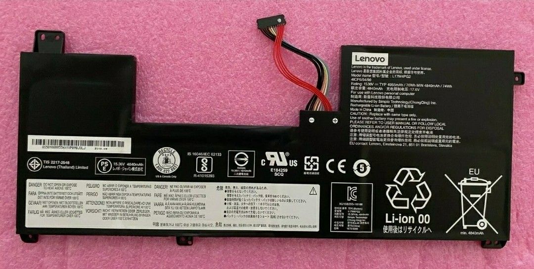 Lenovo Legion Y740, 15, 17 inch laptop Battery 76W Brand New.