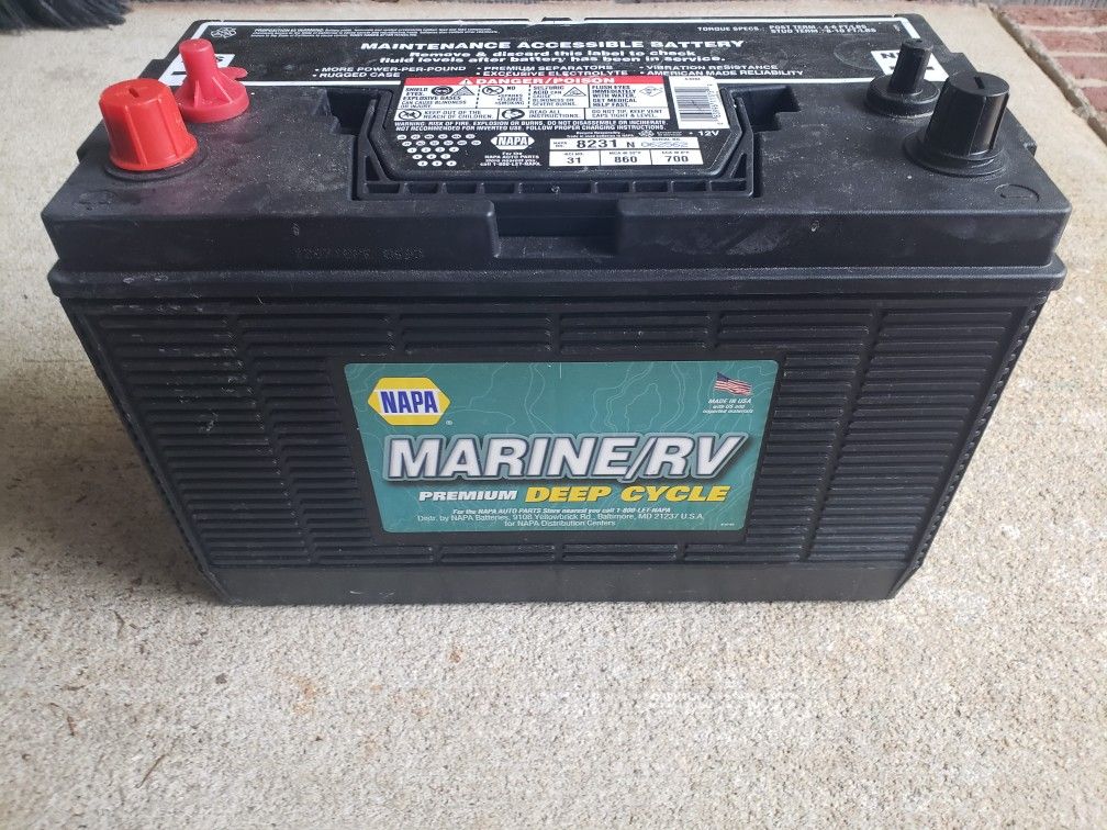 NAPA Marin / RV Premium Deep Cycle Battery Perfect Condition