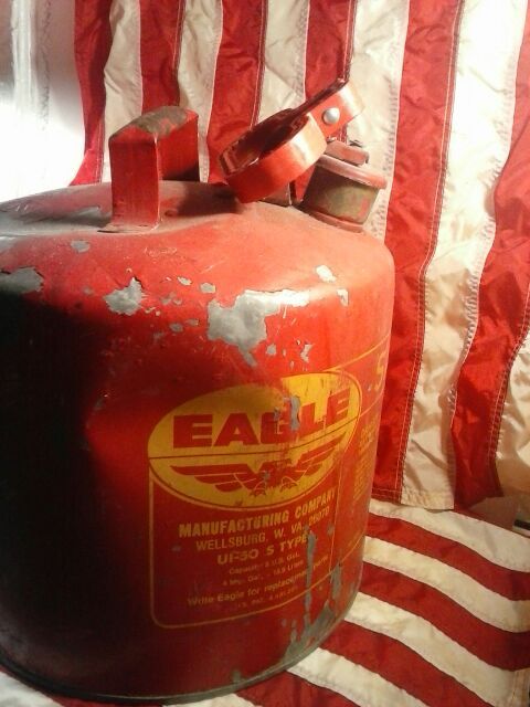 5 GAL EAGLE SAFETY CAN MADE IN U.S.A. @ C&G's 1711 ANTIQUES EVERETT,WA 98201