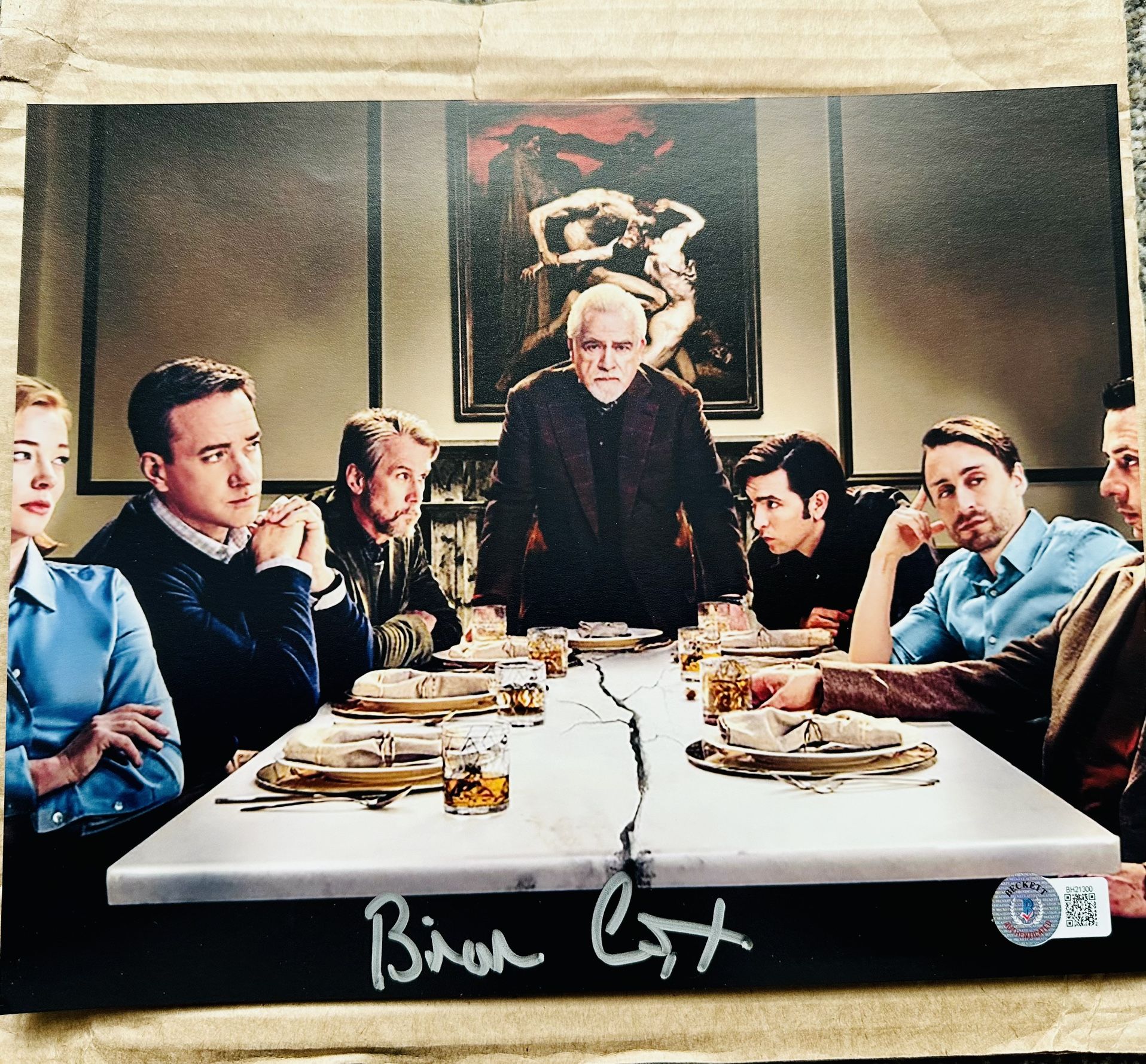 BRIAN COX SIGNED 8x10 Photo SUCCESSION Logan Roy BAS QR Beckett COA Emmy/GGlobes