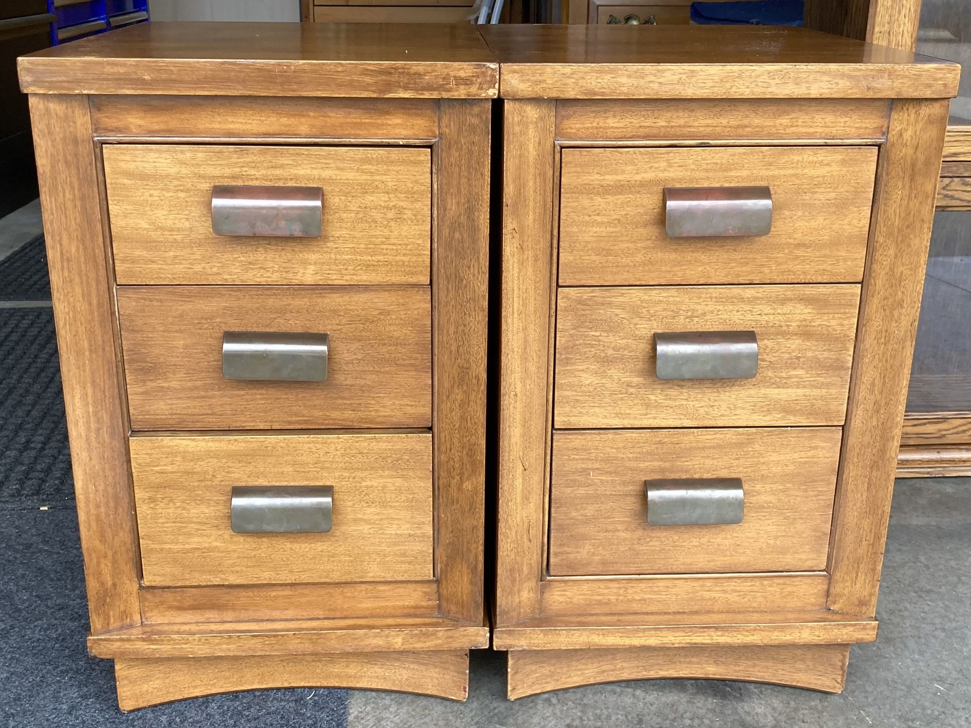 Solid Wood Vintage End Tables / Nightstands 