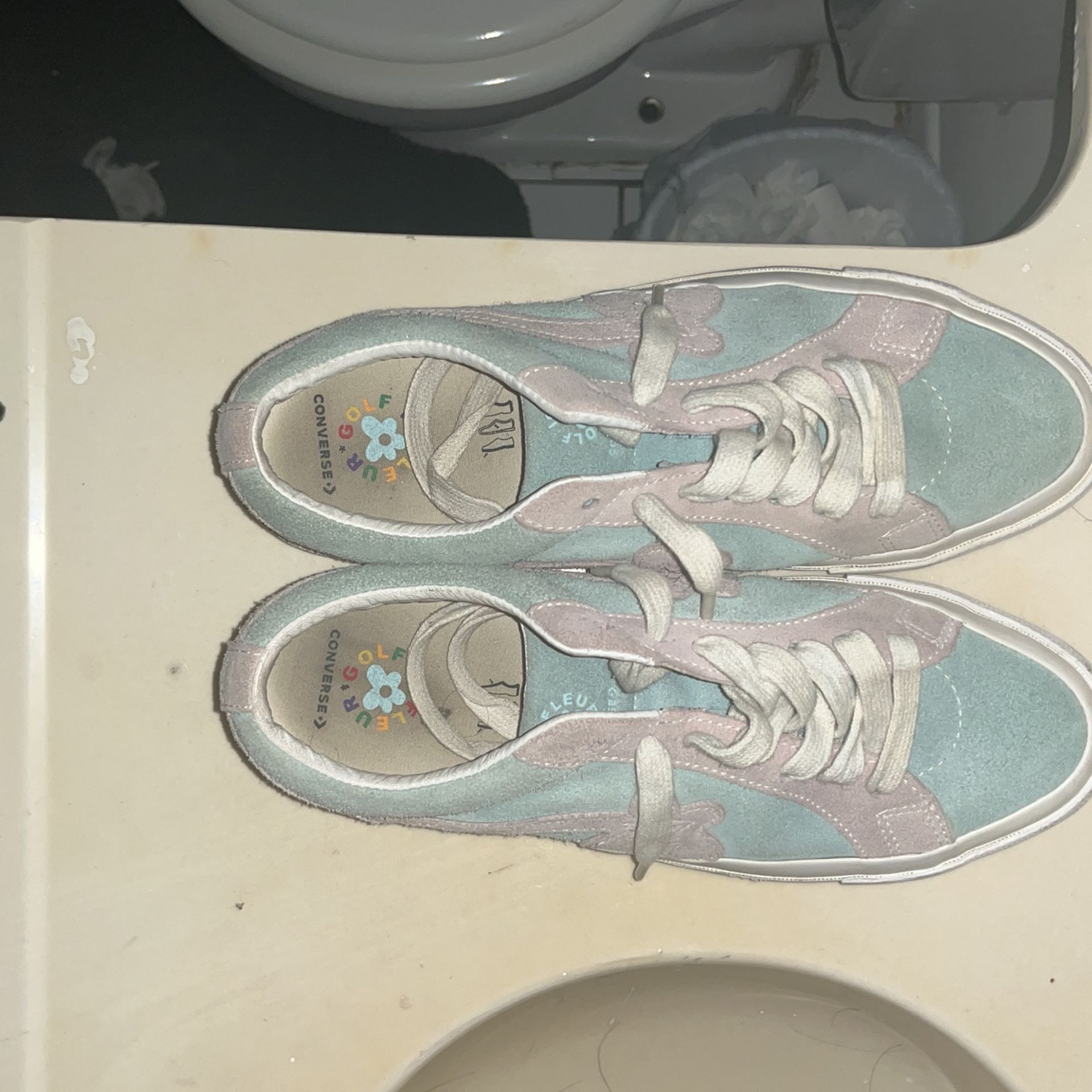 Golf le Fleur pink and blue shoes