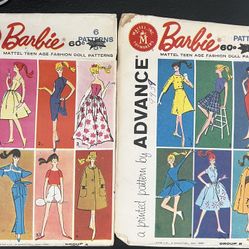 1961 Barbie Doll Sewing Patterns 