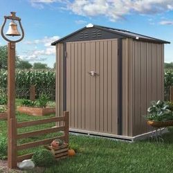 6'x4' Outdoor Storage Shed,Dark Gray $150 Brand New in box