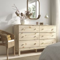 IKEA Tarva 6-drawer light wood dresser