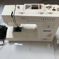 White Sewing Machine 