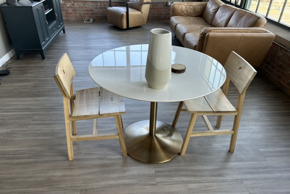 CB2 Table And Ikea Chairs