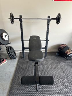 Bench press w leg extension attachment