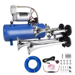 Complete Train Horns Kit, 12V 185db Super Loud