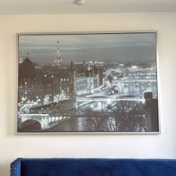 Paris canvas photo art in frame