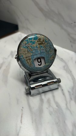 vintage metal perpetual flip calendar