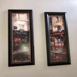 L/R Bank Bistro Panels art print Framed C-Print artwork In Street 39.5” x 13.5”