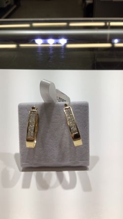 Diamond Hoop Earrings