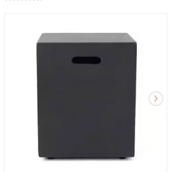 Outdoor Patio MGO Tank Stand Water Tank Stand Side Table for Backyard Patio Garden Dark Gray