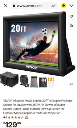 VEVOR 20FT Inflatable Outdoor Movie Screen
