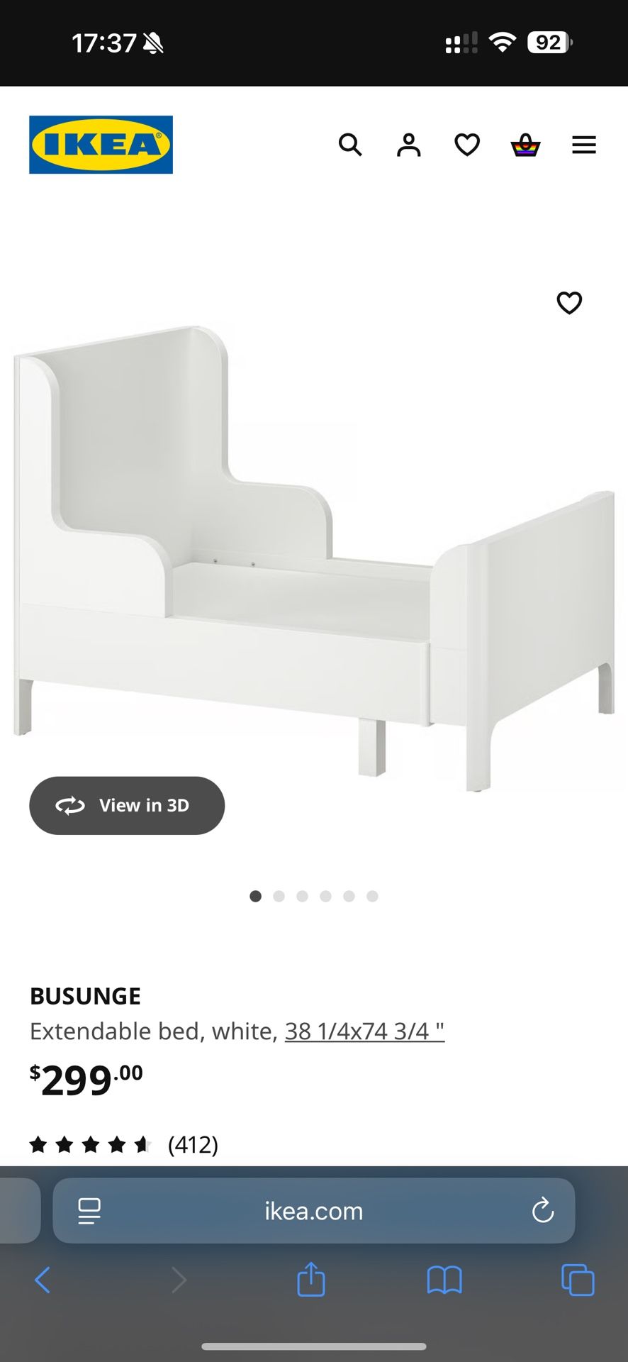bed with mattress