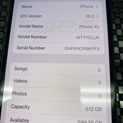 512GB Apple iPhone Xs for AT&T (Great Condition)