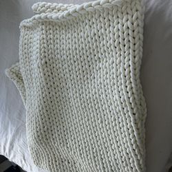 20# Knit Style Weighted Blanket Cream